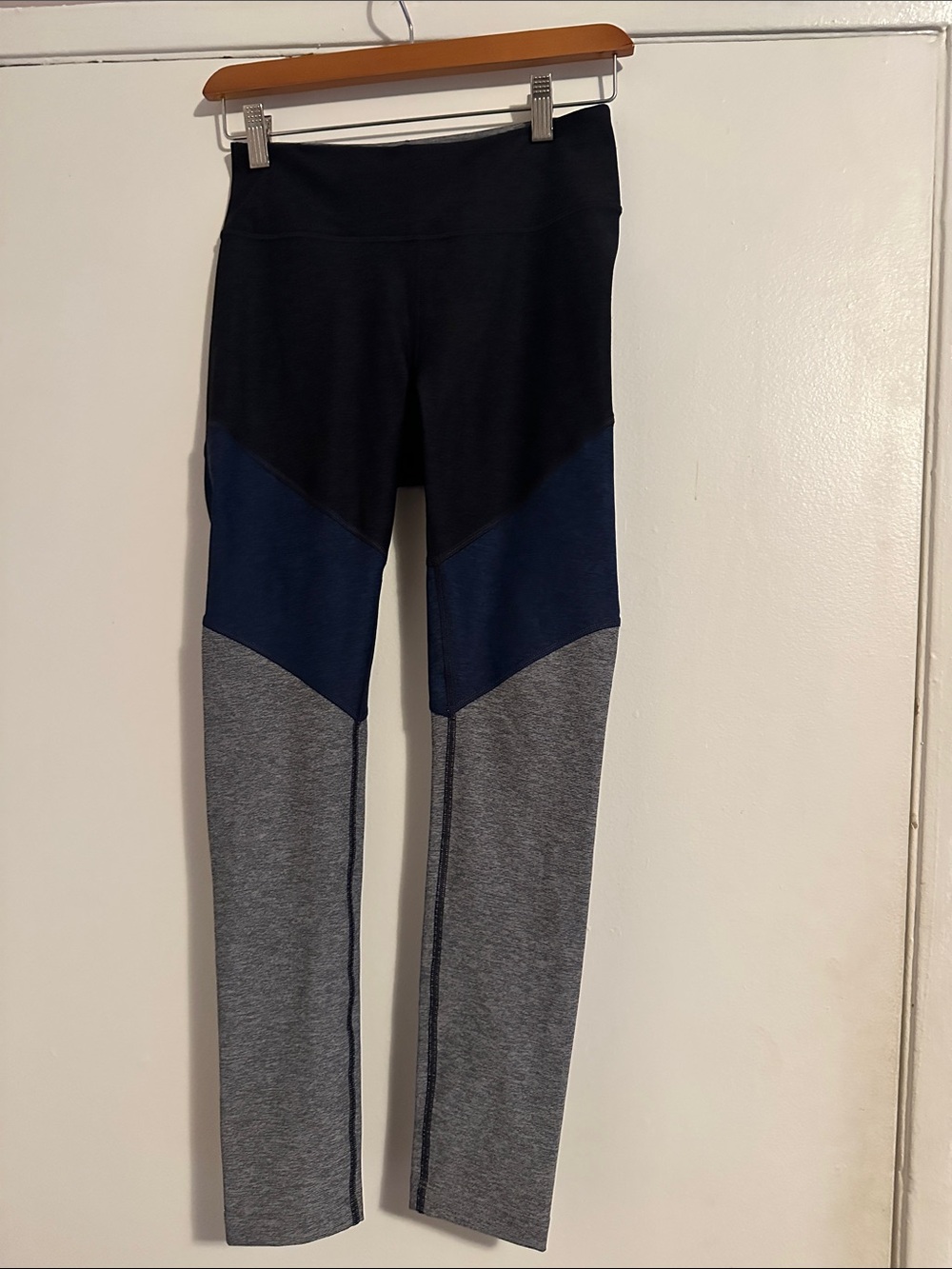 Outdoor Voices Colorblock Leggings - Black, Navy & Gray
